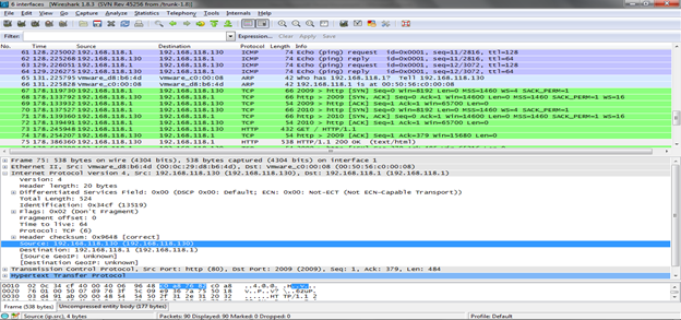 Figure 2. Wireshark packet capture color coding (Click to Enlarge)